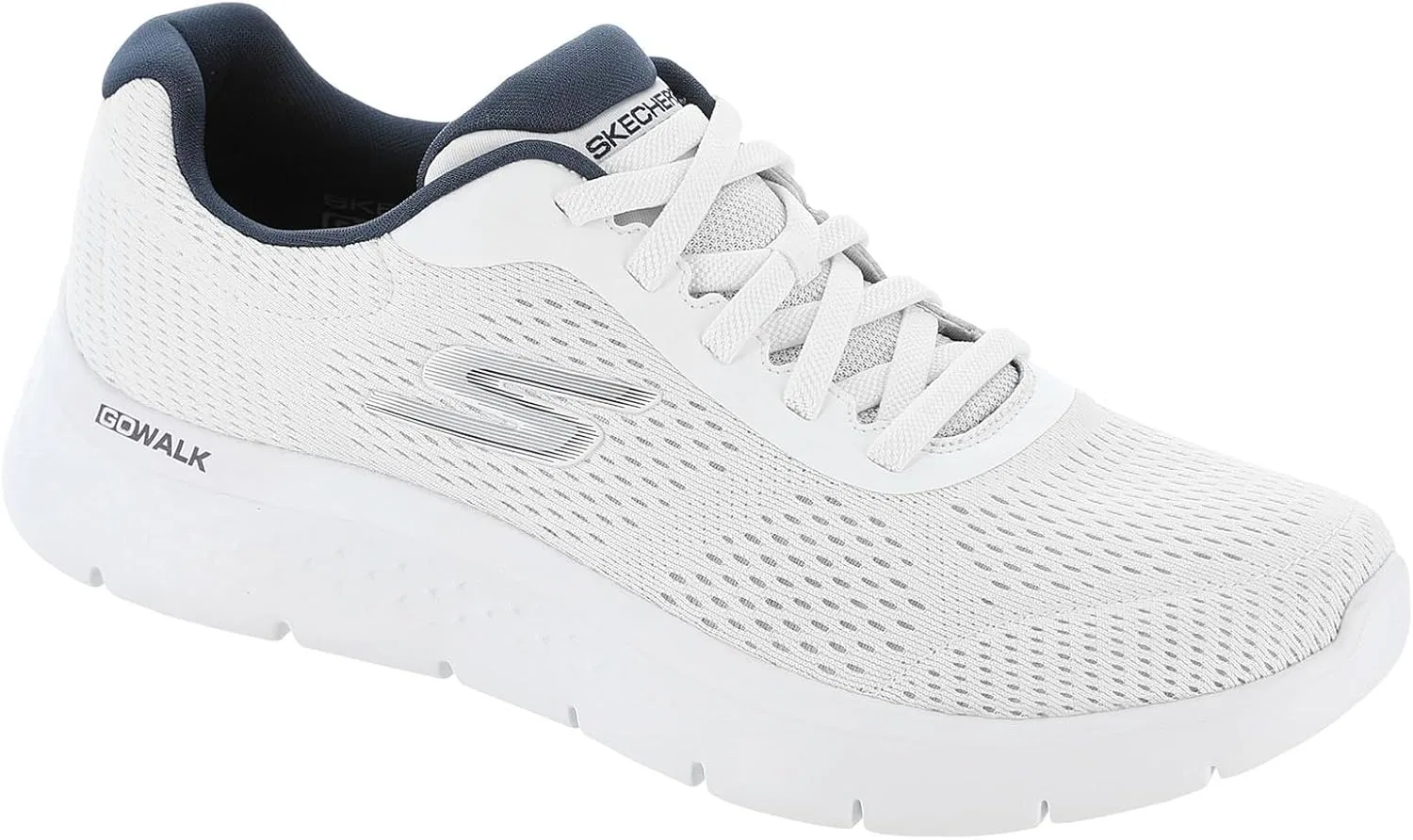 Мужские кроссовки Skechers Go Walk Flex Remark, размер 7 (Великобритания), White And Navy Textile — фото 2