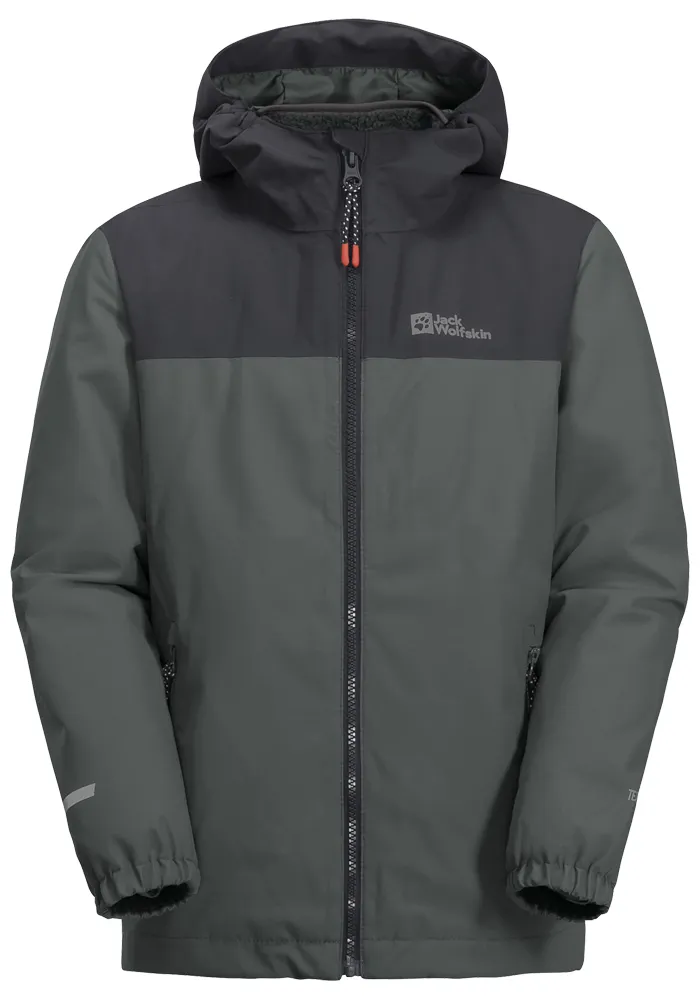 

Функциональная куртка 3-в-1 Jack Wolfskin "SNOWCURL 3IN1 JACKET K", с капюшоном, зеленый