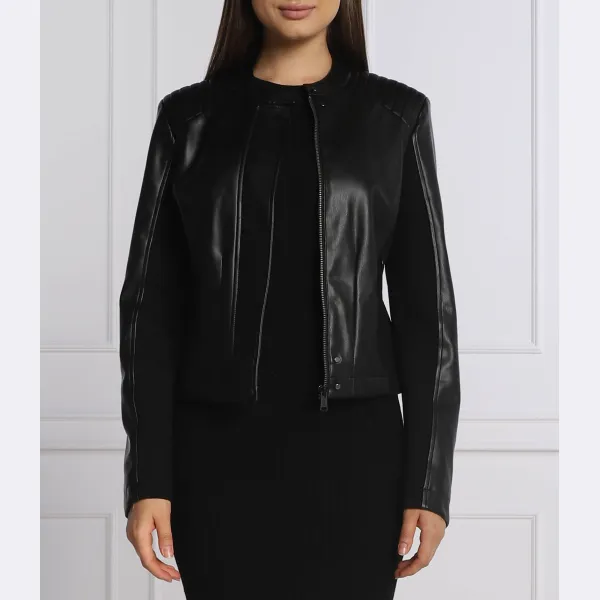 

Новая кожаная куртка Flametta стандартного кроя Guess, черный