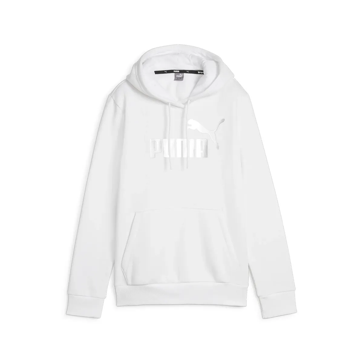

Толстовка с капюшоном PUMA "ESS+ METALLIC LOGO HOODIE FL", белый