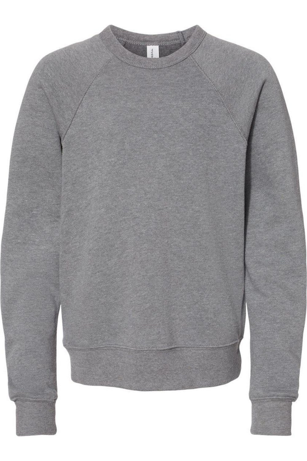 

Молодежная толстовка с круглым вырезом из флисовой губки BELLA + CANVAS, цвет deep heather