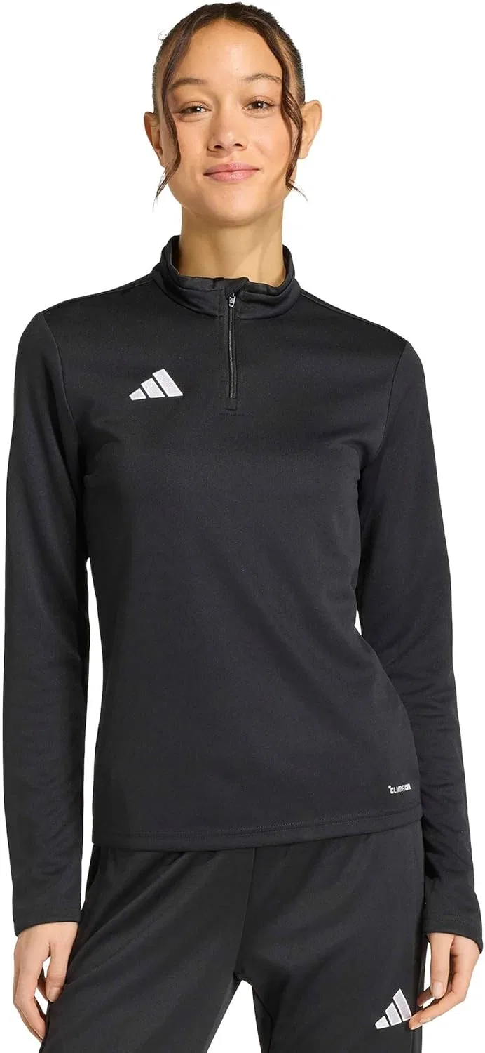 Тренировочный топ женский adidas, чёрно-белый