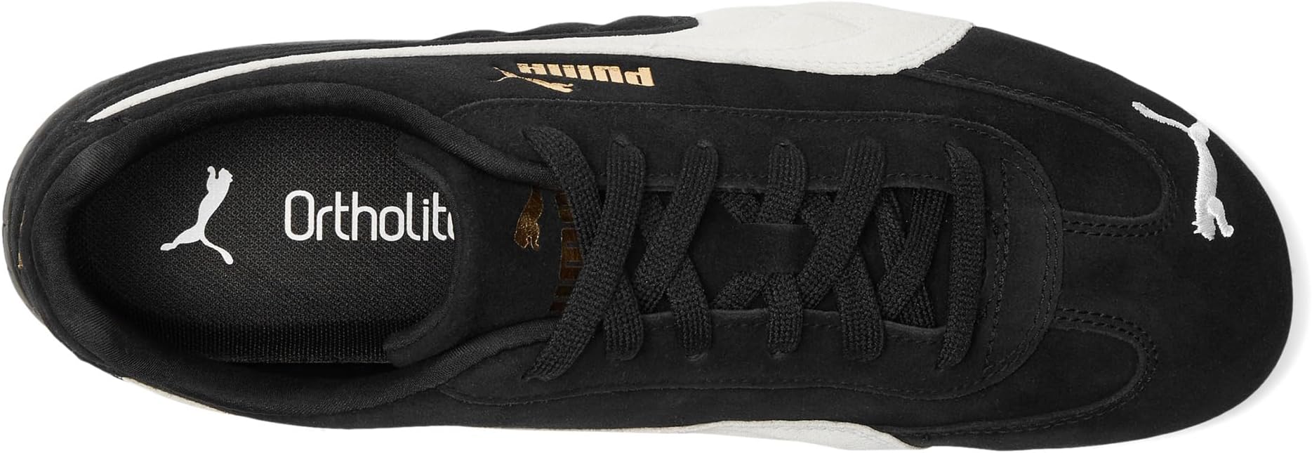 Кроссовки PUMA Men's Speedcat Shoes, Black/White — фото 2
