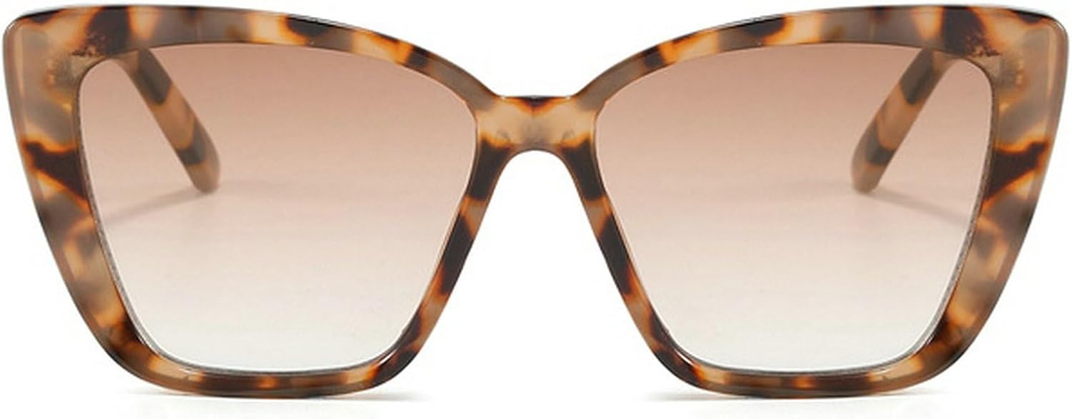 

Винтажные солнцезащитные очки «кошачий глаз» для женщин, квадратная маленькая оправа, ретро-очки, модные женские солнцезащитные очки с леопардовым принтом mincl, Brown Leopard