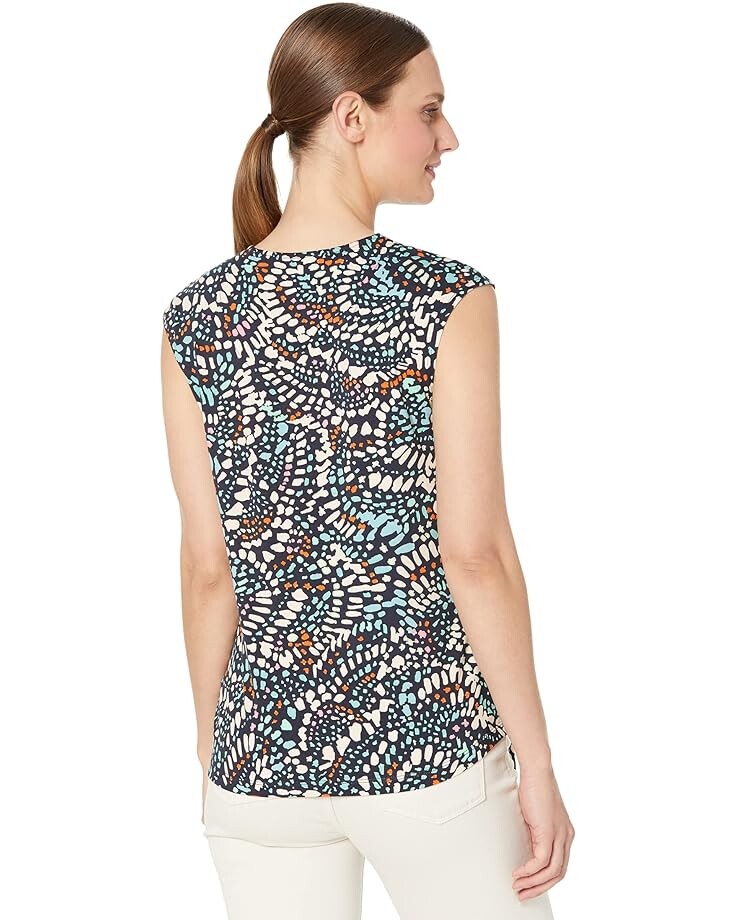 

Топ NIC+ZOE Mosaic Dots Top, цвет Aqua Multi