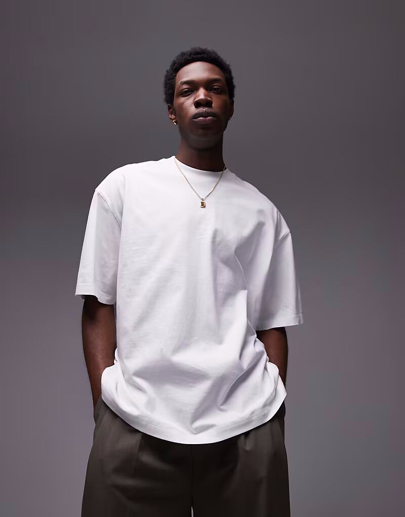 

Футболка Topman Extreme oversize белого цвета