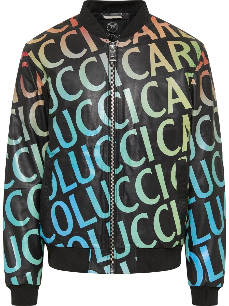 

Кожаная куртка Carlo Colucci Between-Season Jacket De Felice, черный