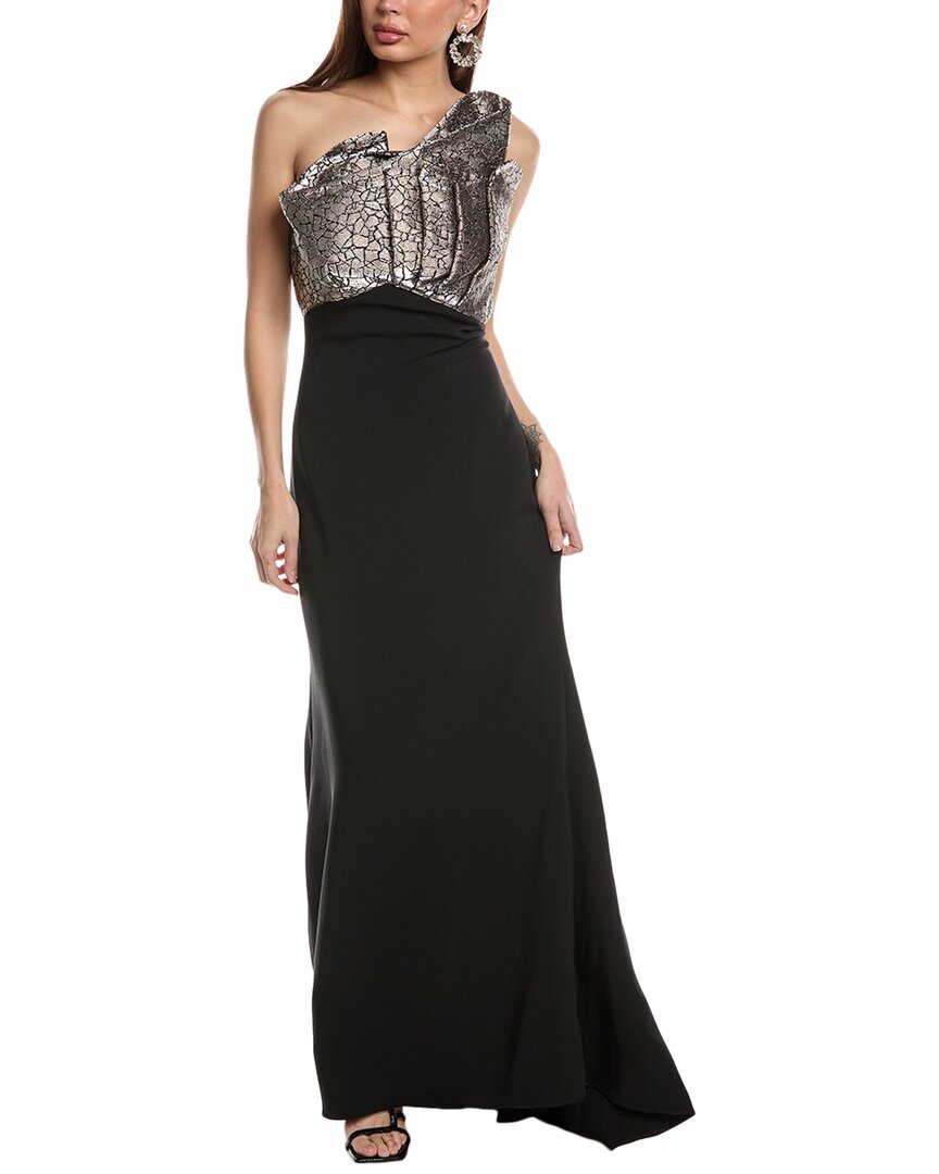 

Скульптурное платье Badgley Mischka, черный