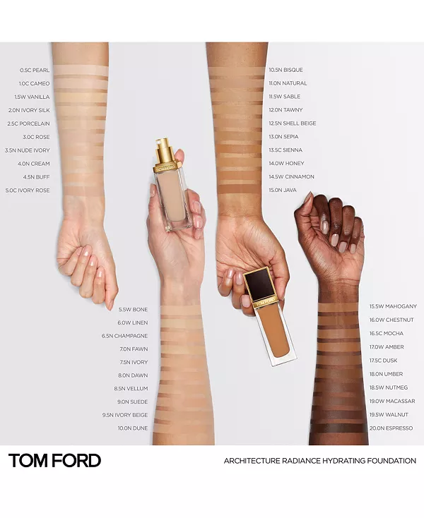 Архитектура сияние увлажняющий тональный крем широкий спектр SPF 50 Tom Ford, 13.5c sienna — фото 4