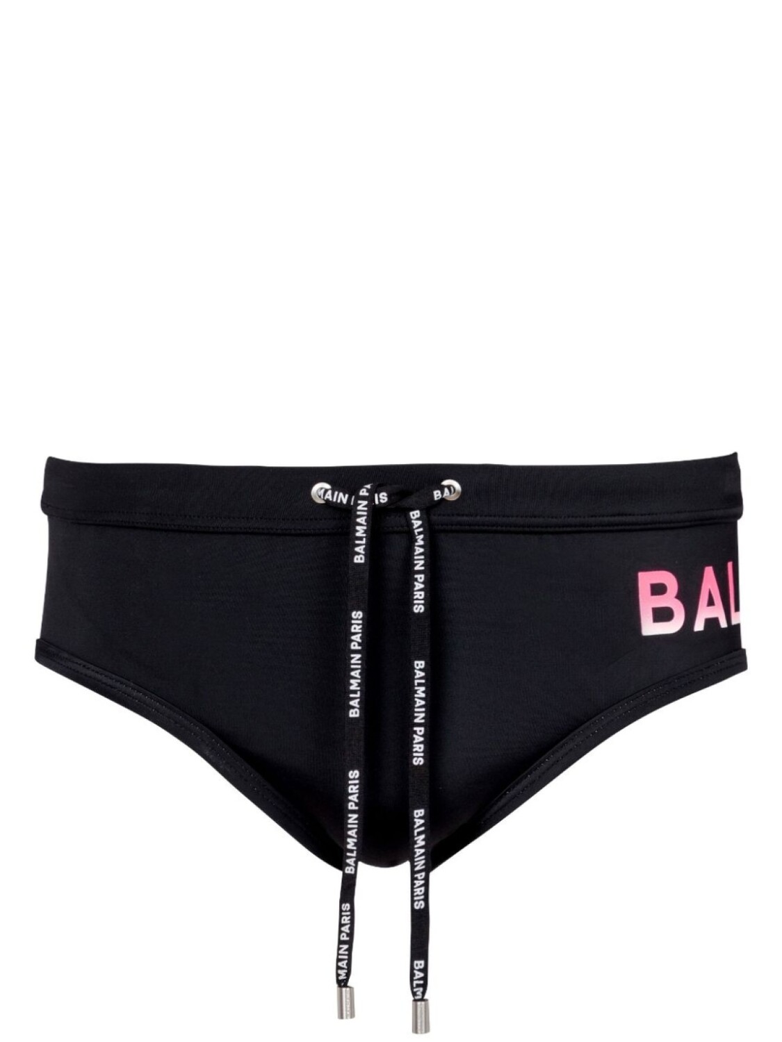 

Balmain плавки с кулиской и логотипом, черный