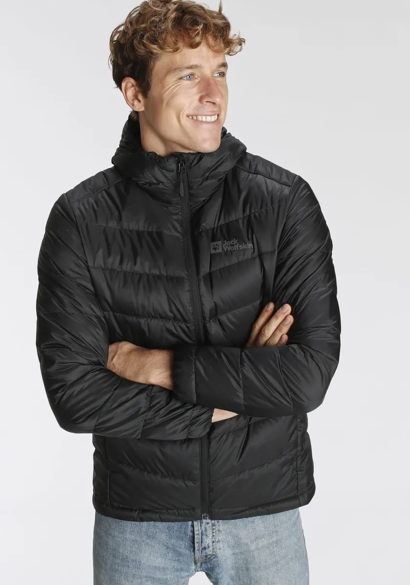 

Пуховик Jack Wolfskin "HOLLENBERG", с капюшоном, черный