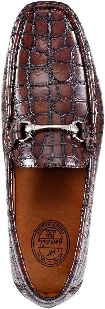 Мокасины водительские Amali Cola, Titus Brown Croco — фото 3
