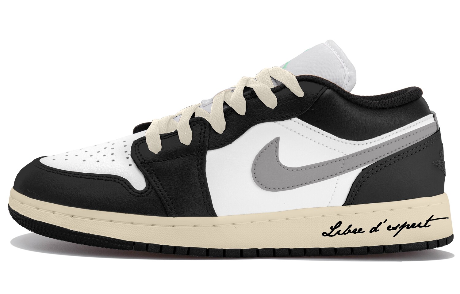 

Баскетбольные кроссовки Air 1 для детей, начальная школа Jordan, цвет Black White Gray