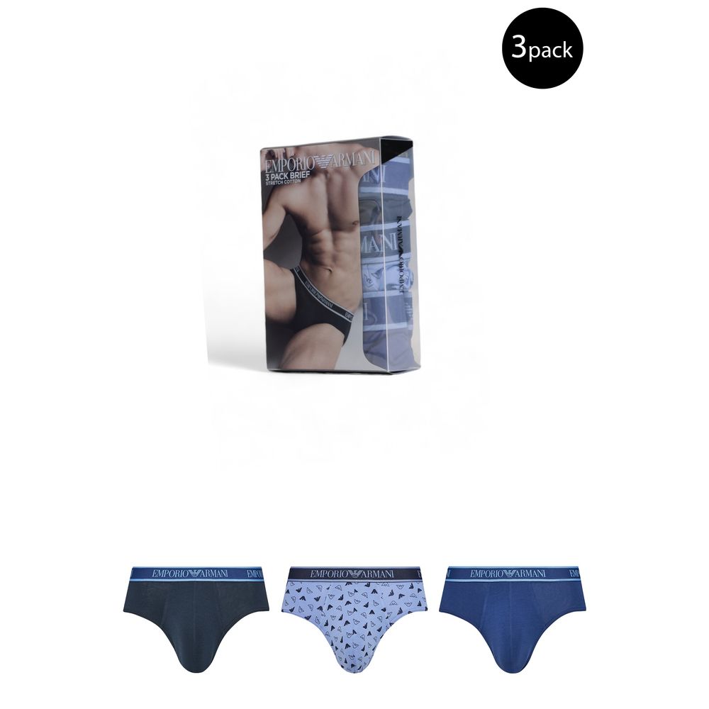 

Синее хлопковое нижнее белье Emporio armani underwear