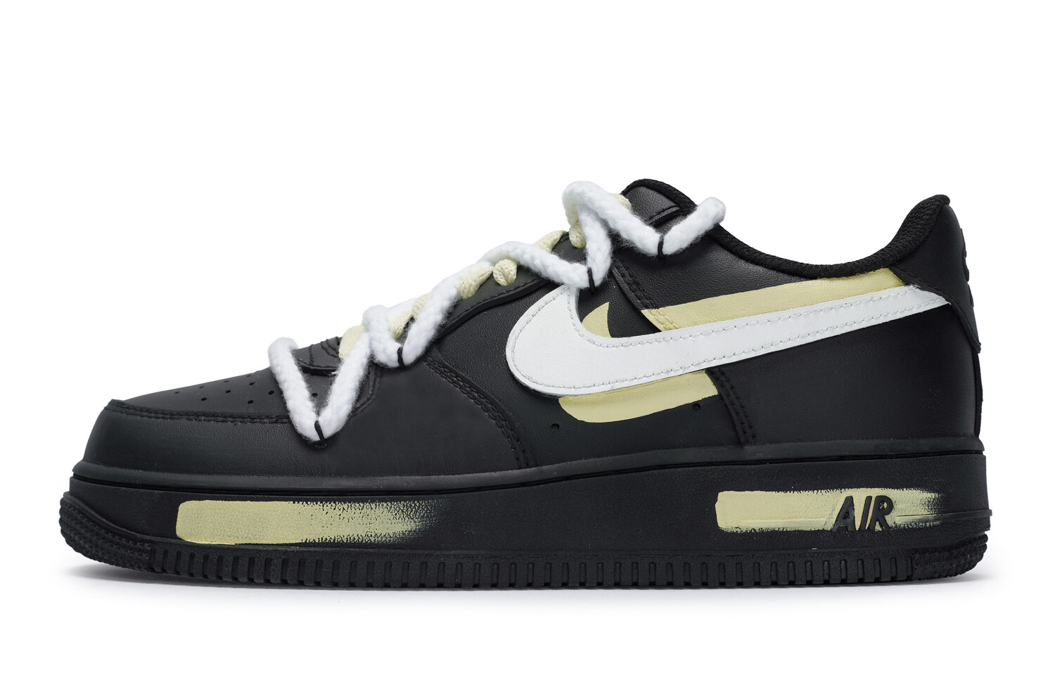 Кроссовки Nike Air Force 1 Skateboarding Shoes Unisex Low-top White/beige, желтый
