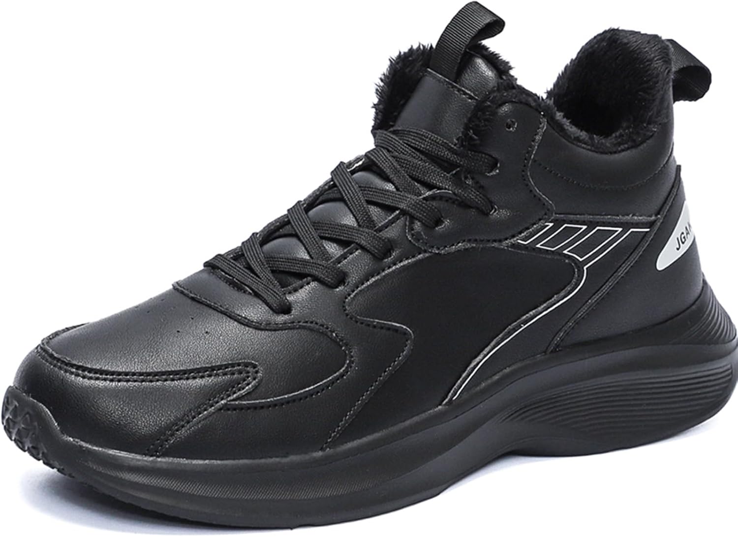 

Мужские зимние повседневные кроссовки для ходьбы и бега с теплым внутренним плюшем, морозостойкие белые обувь для мужчин Generic