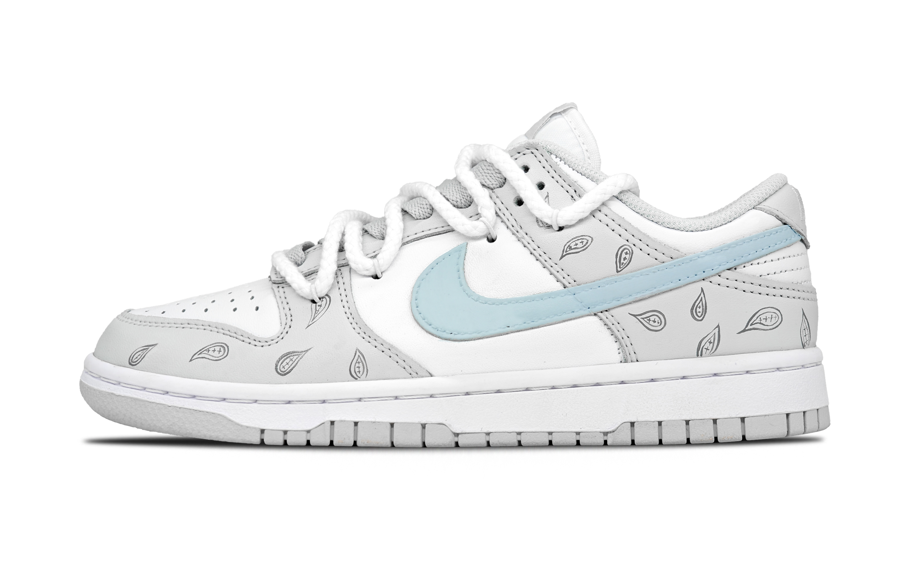 

Nike Низкие износостойкие кроссовки для скейтбординга Dunk Blue Paisley, мужские, серо-синие