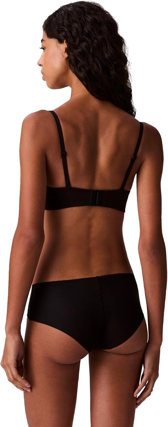 Женские бесшовные трусики-хипстеры Calvin Klein Invisibles, упаковка, Black/Speakeasy/White Light Caramel — фото 3