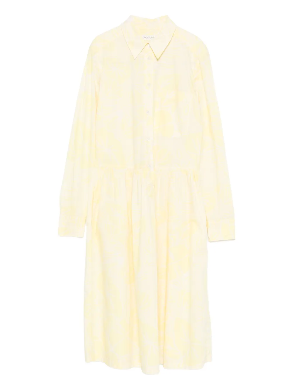 

Платье-рубашка миди с цветочным узором Marc O'Polo, желтый