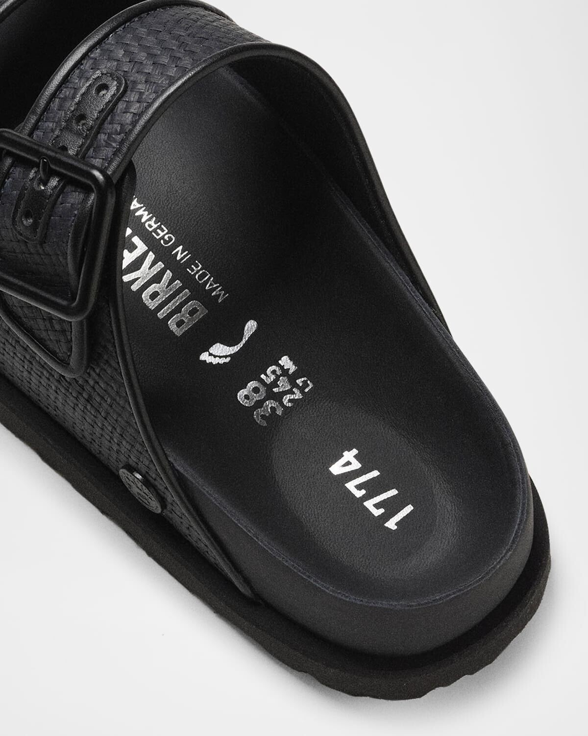 Сандалии Arizona из рафии с двойной пряжкой 1774 Birkenstock, черный — фото 3