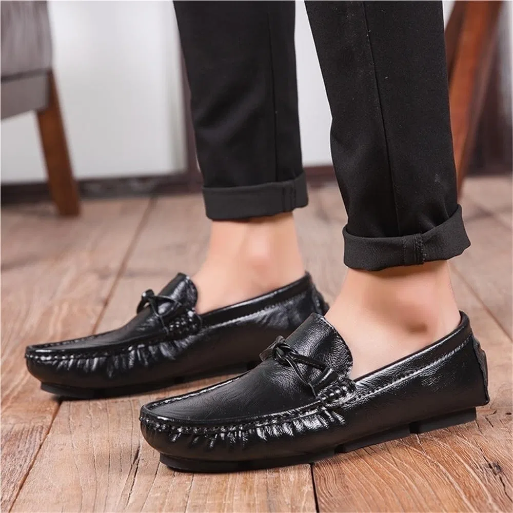 Лоферы кожаные Tassel Loafers Square Toe, Black DHFIRUFSHLO — фото 2