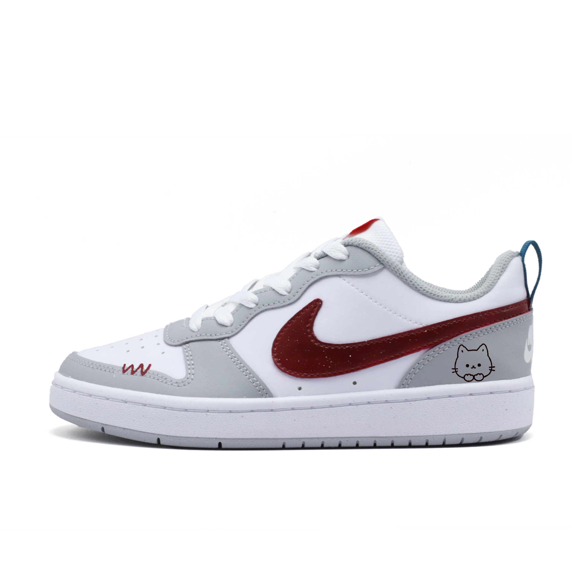 

Детские скейтерские кроссовки Court Borough для младших школьников Nike, бургундия