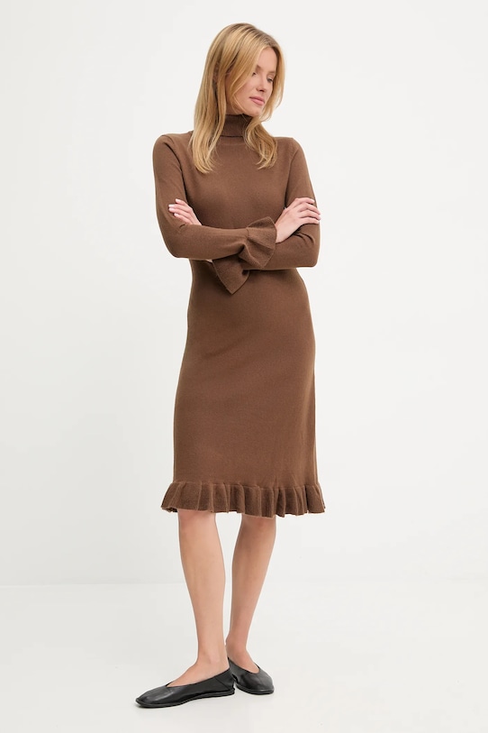 

Кашемировое платье Answear.Lab, коричневый
