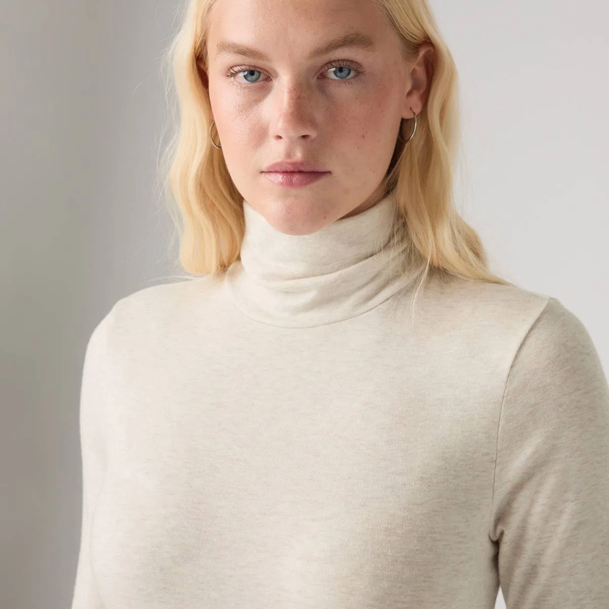 Водолазка с длинными рукавами Mia для многослойного ношения Levi's, Oatmeal Heather - White — фото 2