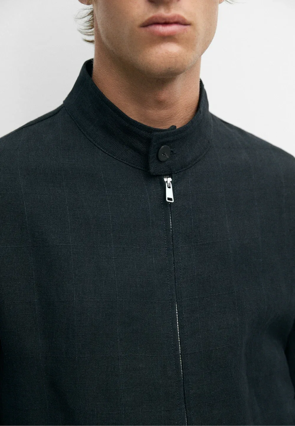 Куртка-Бомбер Massimo Dutti, Mottled Dark Blue — фото 4