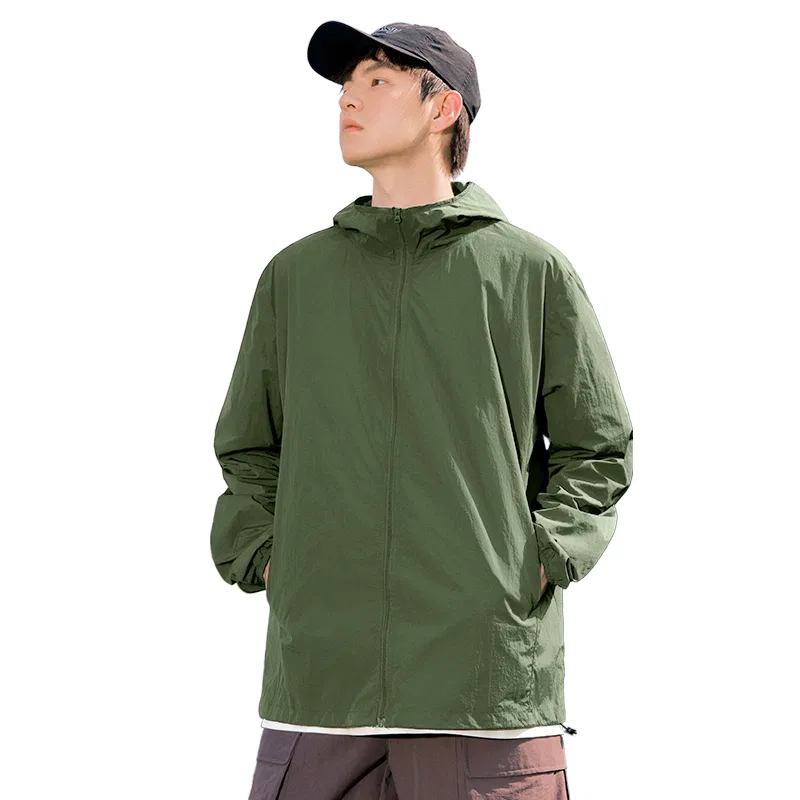 Детская куртка для защиты от солнца с капюшоном MINISO, Army Green