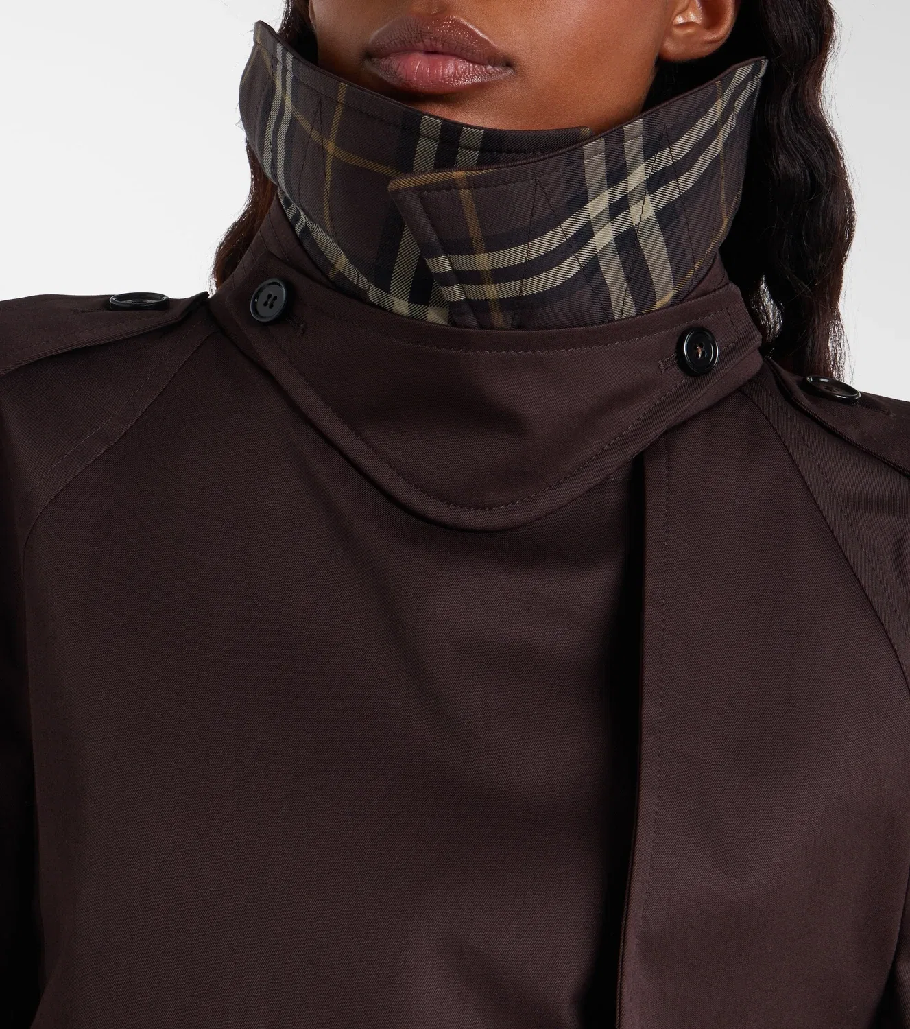 Легкая куртка из хлопка с поясом Burberry, коричневый — фото 4