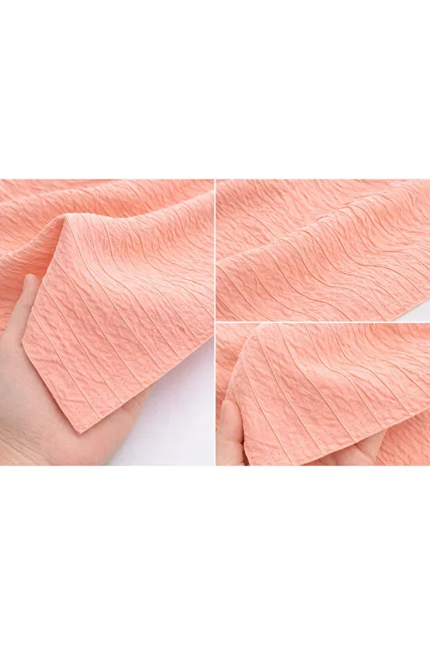 Детское платье для девочек хлопковое 2-предметный комплект Sweet baby girl summer dress with bow hat cotton 2-piece dress Chicsy Baby, Salmon — фото 3