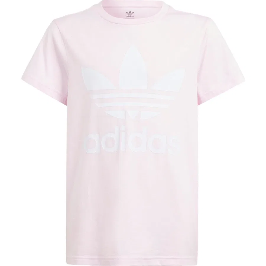 Детская футболка с принтом Trefoil Originals IN8446 adidas, Розовый — фото 4