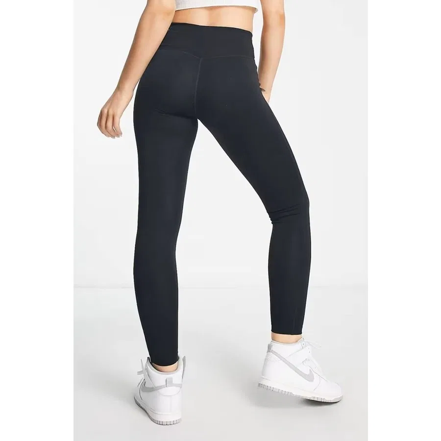 Женские спортивные леггинсы с карманом Jordan Dri Fit Sport Legging Logo Black Nike, Черный — фото 2