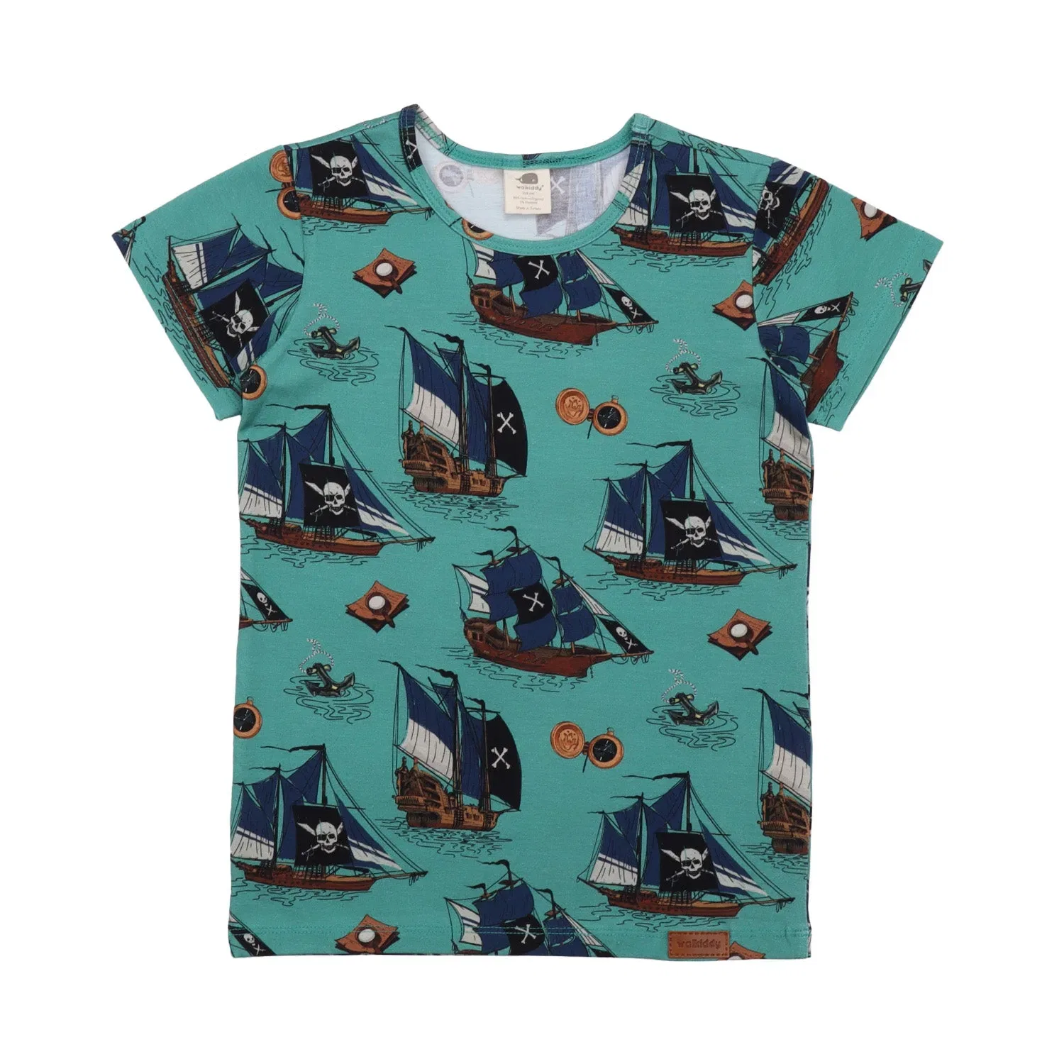 Футболка с принтом Pirate Ships Walkiddy, синий
