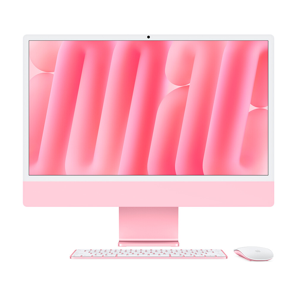 

Моноблок Apple iMac 24" М4 (2024), 8 CPU/8 GPU, 16ГБ/512 ГБ, Gigabit Ethernet, Pink, английская клавиатура