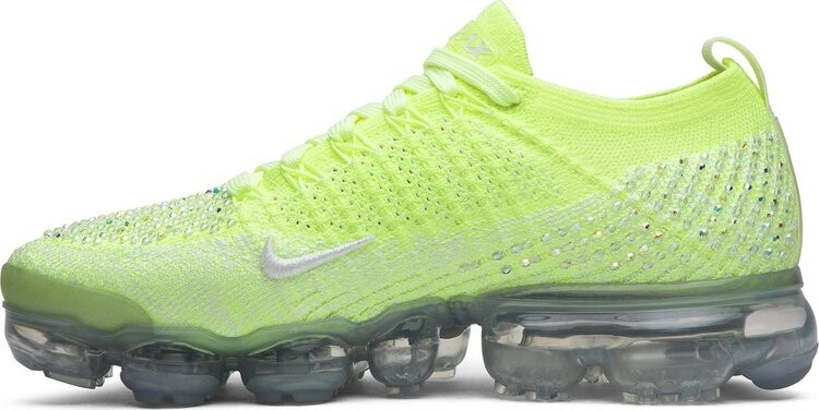Кроссовки Nike Swarovski x Wmns Air VaporMax 2.0 Flyknit 'Volt', желтый — фото 4