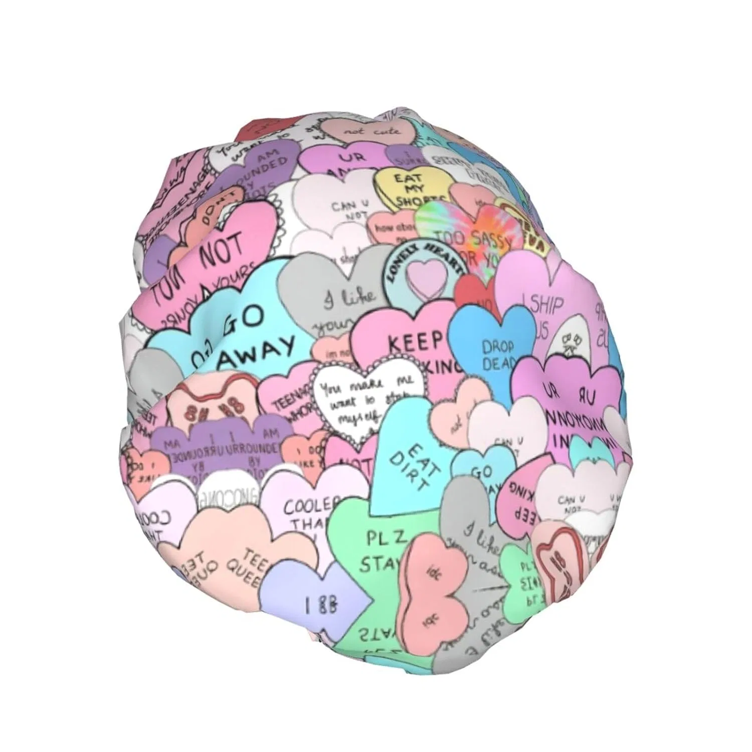 Шапочка для душа с принтом, FJQWKLF, 27 см, Colorful Heart-standard — фото 2