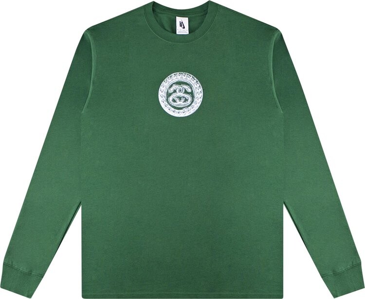

Лонгслив Nike x Stussy SS Link Long-Sleeve Tee 'Gorge Green', зеленый