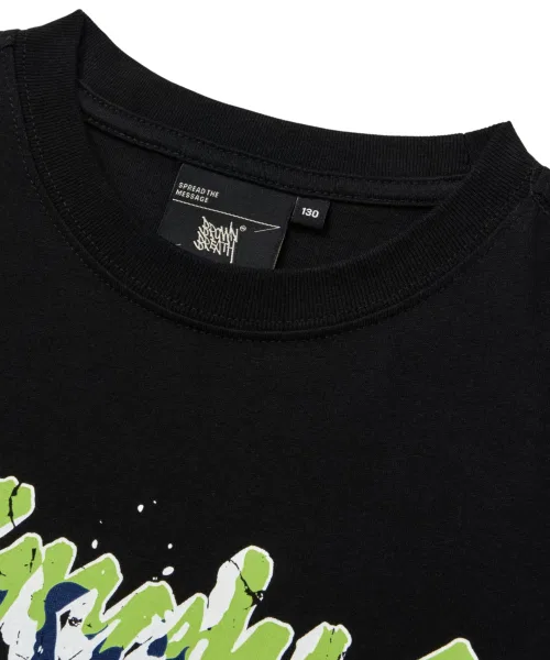 Детская футболка с принтом Holiday BB Car Tee BROWNBREATH KIDS, Black — фото 4