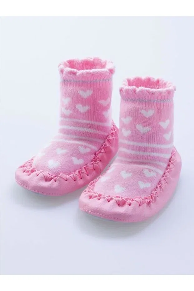 Детские пинетки для девочек хлопковые Caramell, Pink