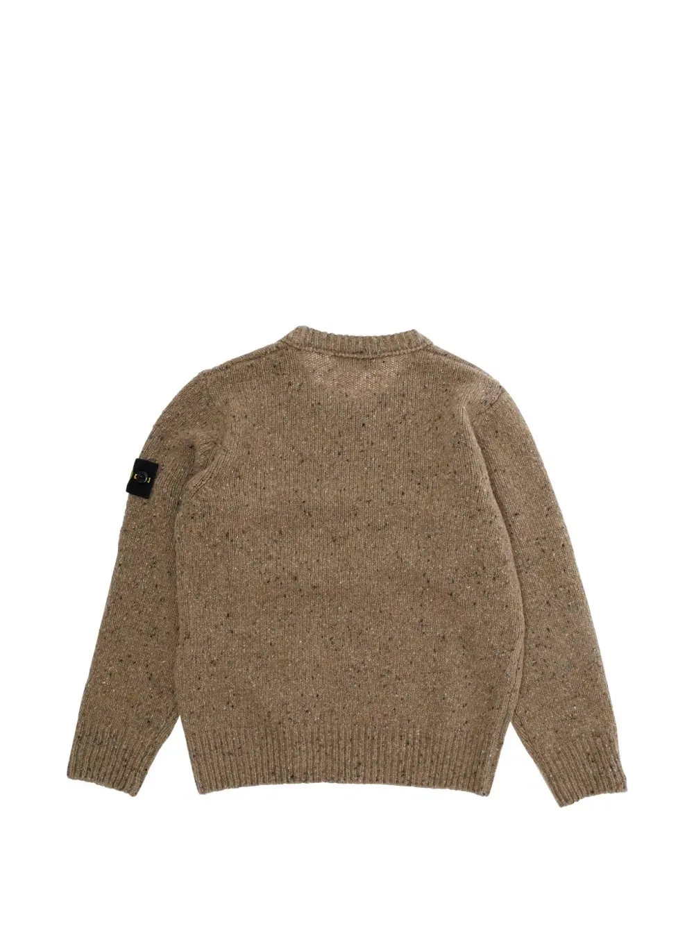 Свитер с нашивкой-логотипом Stone Island Junior, бежевый — фото 2