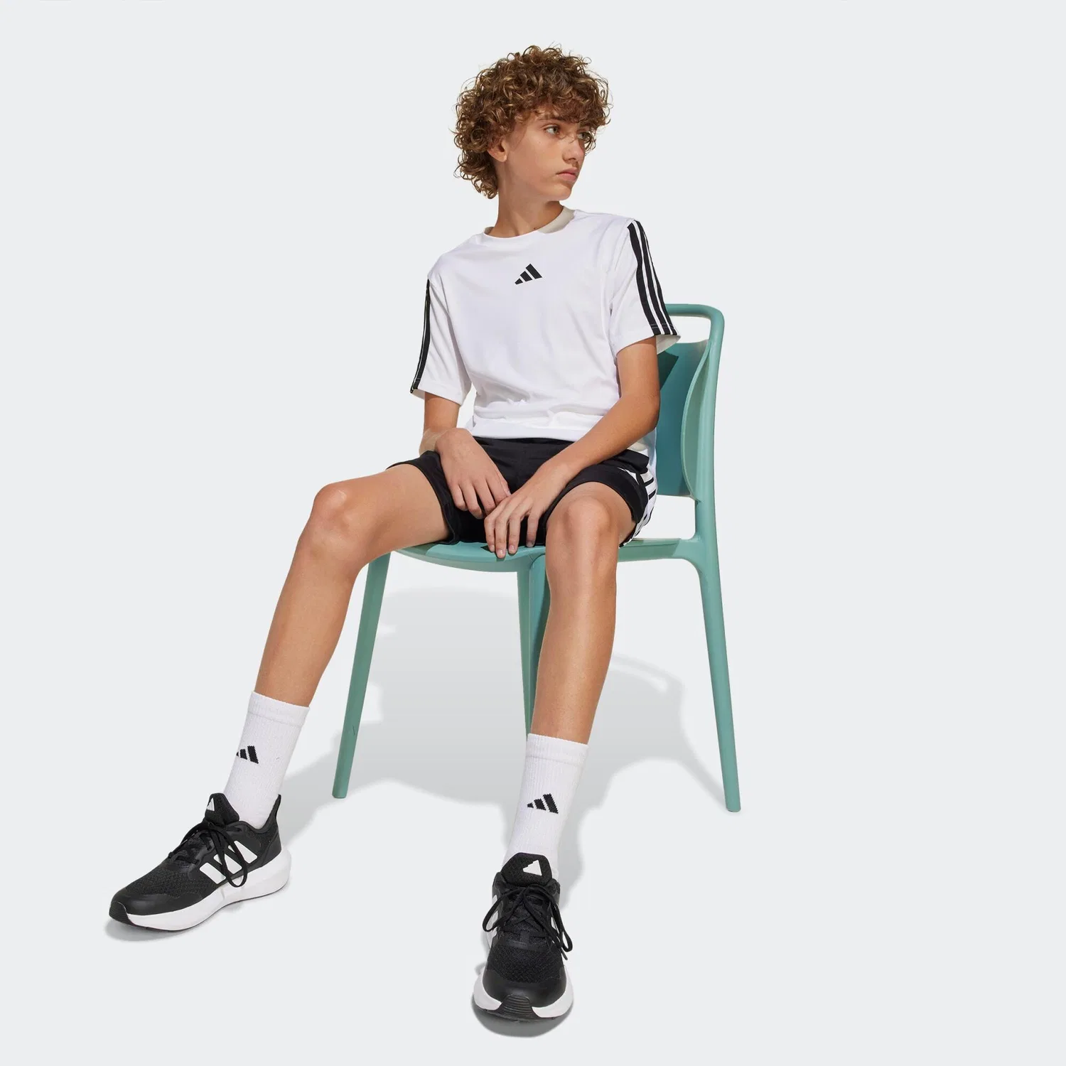Детская футболка Adidas, Цвет Weiss — фото 3