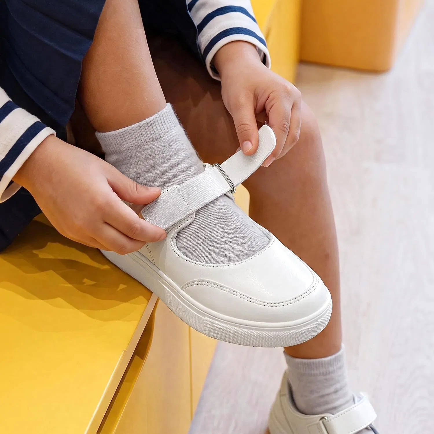 Детские туфли Мэри Джейн для девочек DREAM PAIRS, White — фото 2