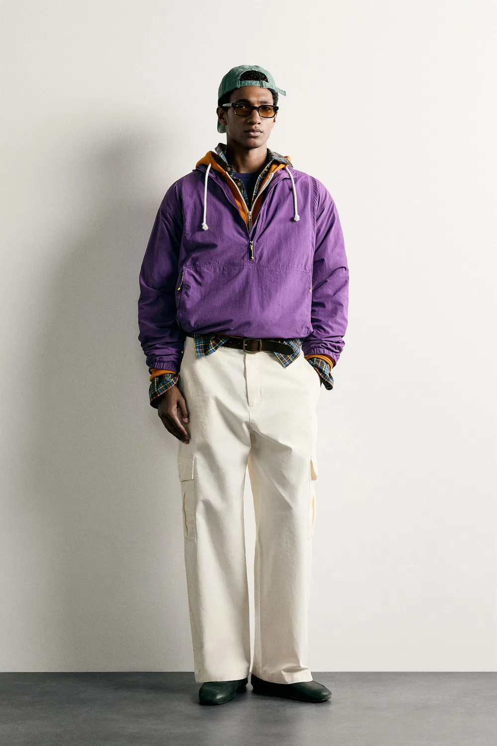 Брюки-карго свободного кроя ZARA, Oyster-white