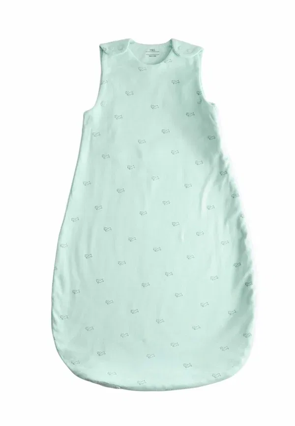 Детский спальный мешок с принтом 1.0 tog, Marks & Spencer, Pale Aqua, бирюзовый