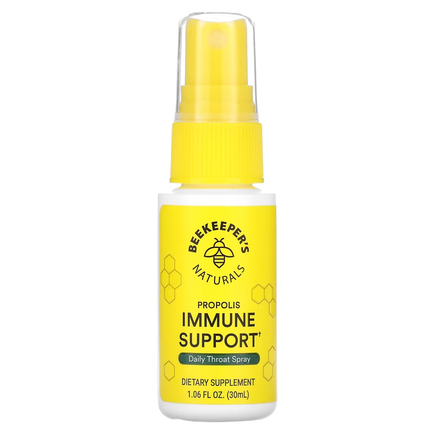 

Beekeeper's Naturals B. Immune спрей для горла с прополисом, 30 мл