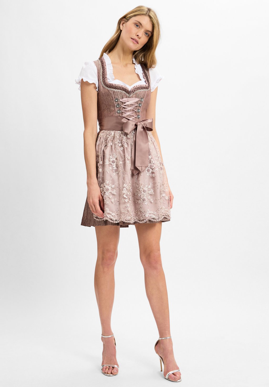 

Широкая юбка в сборку Krüger Dirndl, коричневый