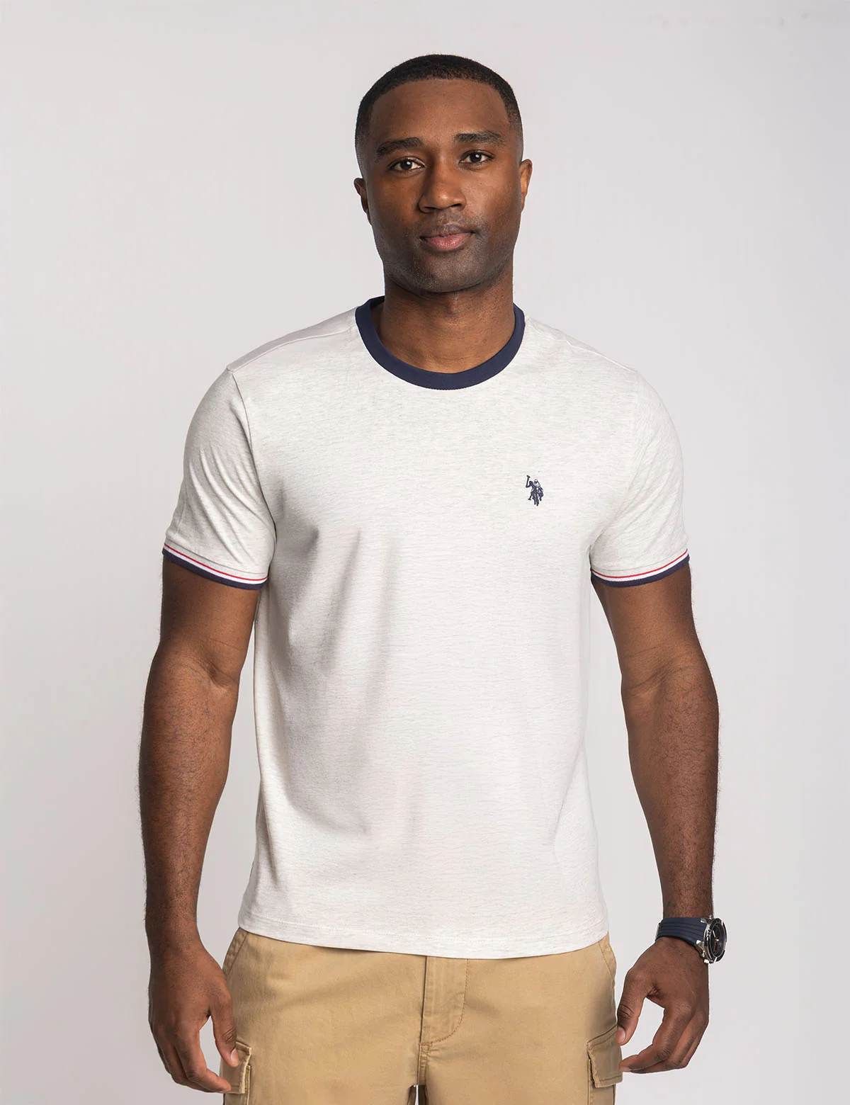 

Футболка U.S. Polo Assn.Ringer, светло-серый