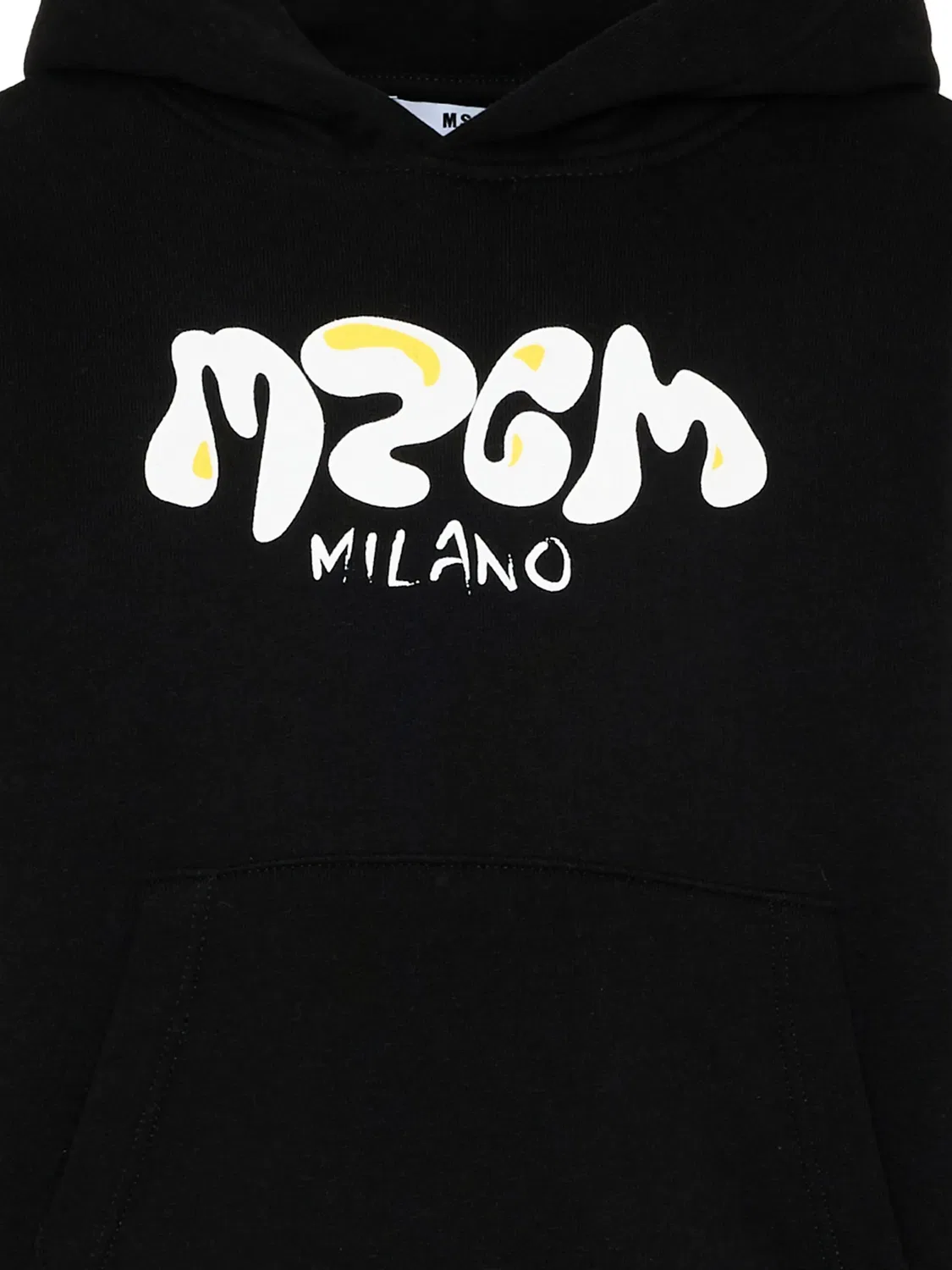 Толстовка с капюшоном и логотипом MSGM, черный — фото 2